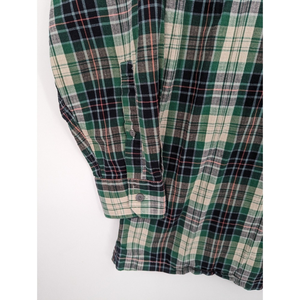 Croft & Barrow Mens XL Green Plaid Quick Dry Short Long Sleeve Button Up Shirt - Picture 2 of 10